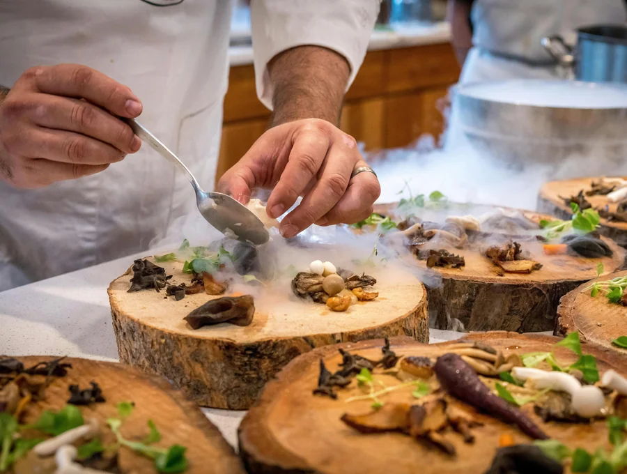 A table of beautifully prepared food