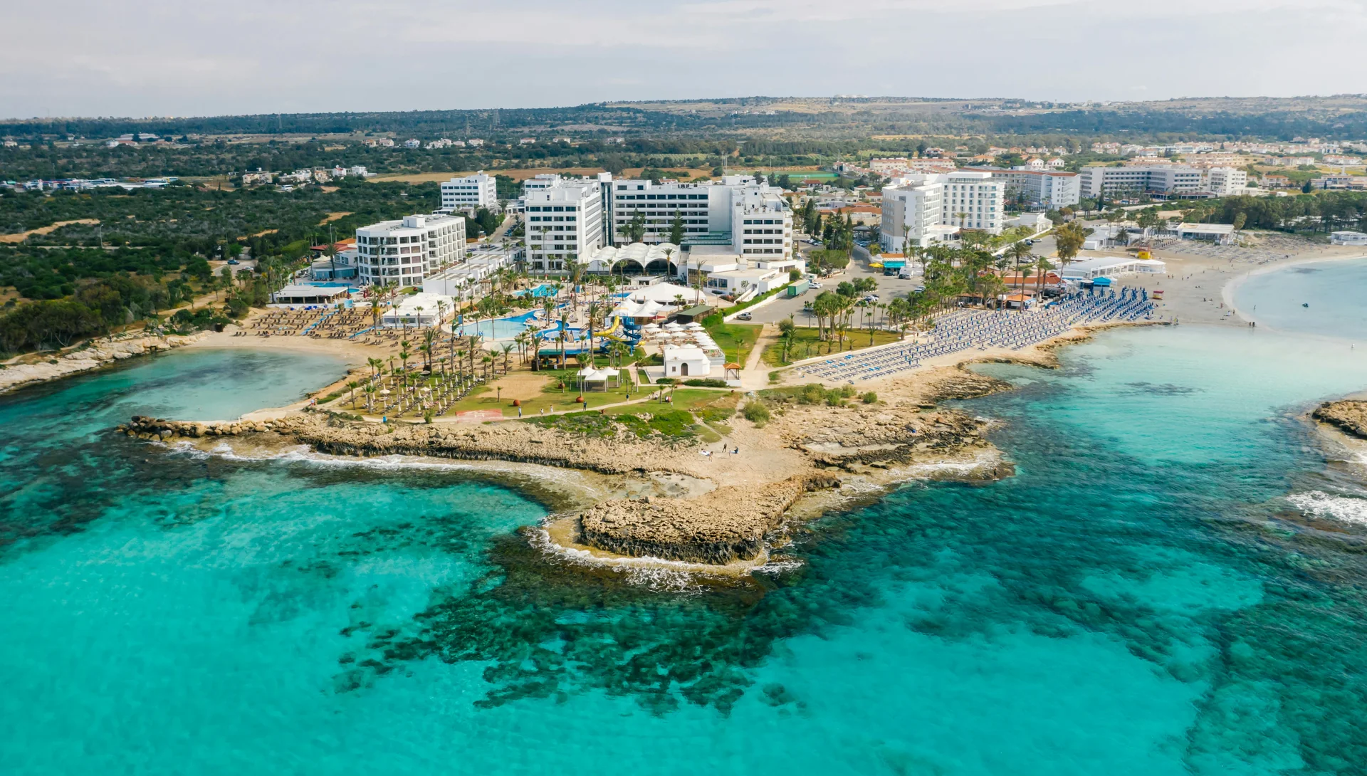 Mediterranean coastal aerial photograph